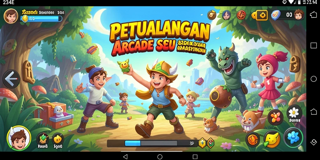 Tampilan gameplay seru dari 234E dengan berbagai tantangan menarik.