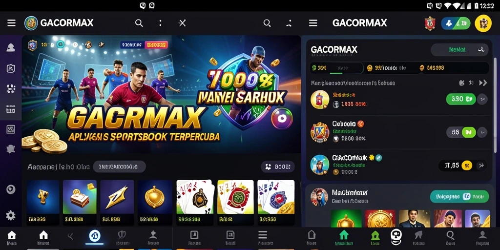 Screenshot GACORMAX menampilkan pengalaman taruhan olahraga yang menarik dan interaktif.