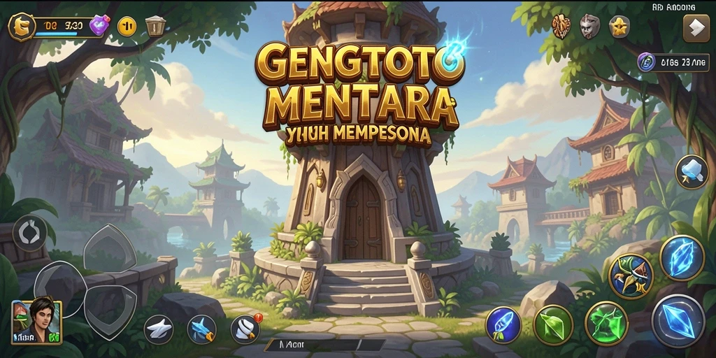 Screenshot GENGTOTO menunjukkan aksi pertahanan menara yang epik.