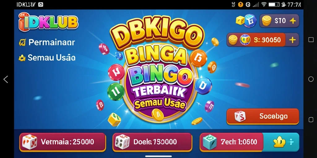 Tampilan gameplay menarik dari aplikasi Bingo IDKLUB.