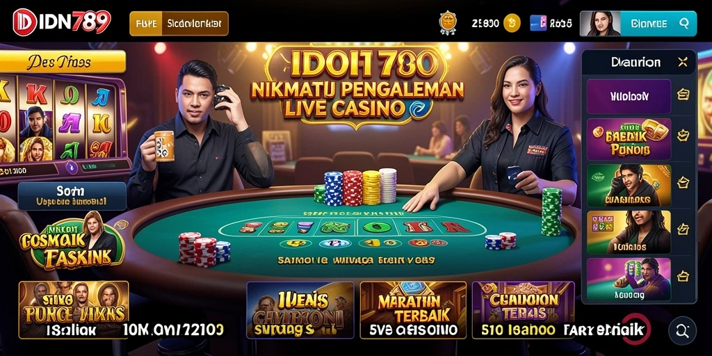 Tampilan gameplay Live Casino yang menarik dari IDN789.