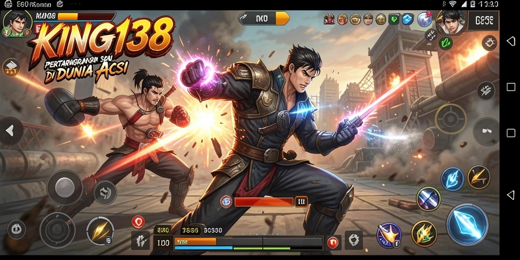 Tangkapan layar gameplay KING138 menampilkan pertarungan seru yang mendebarkan.