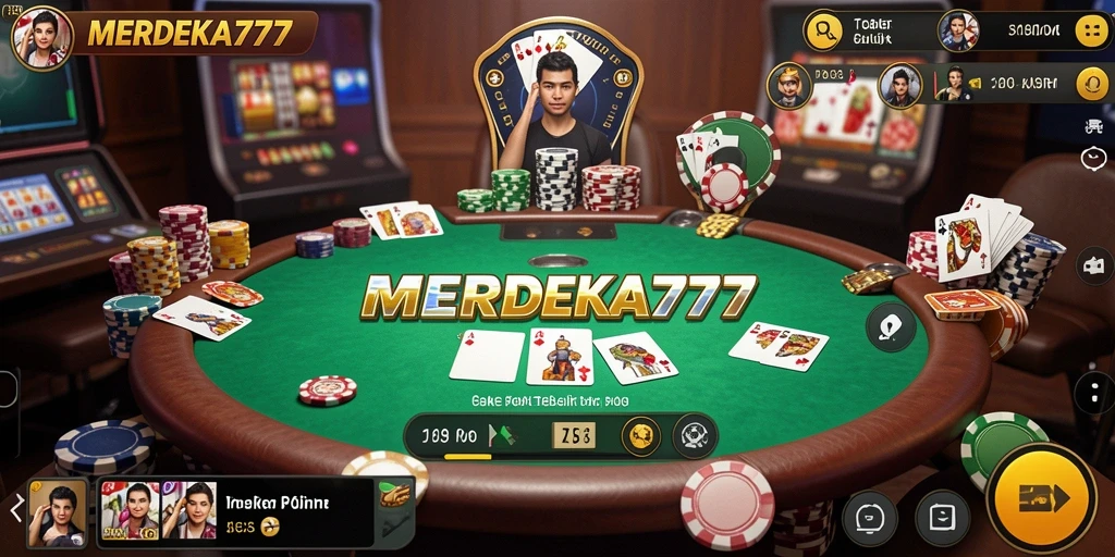 Screenshot gameplay Poker yang mengasyikkan di MERDEKA777.