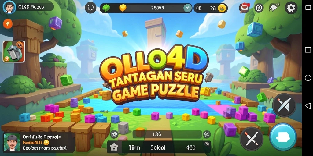 Tampilan gameplay OLLO4D yang penuh tantangan dari level Puzzle.