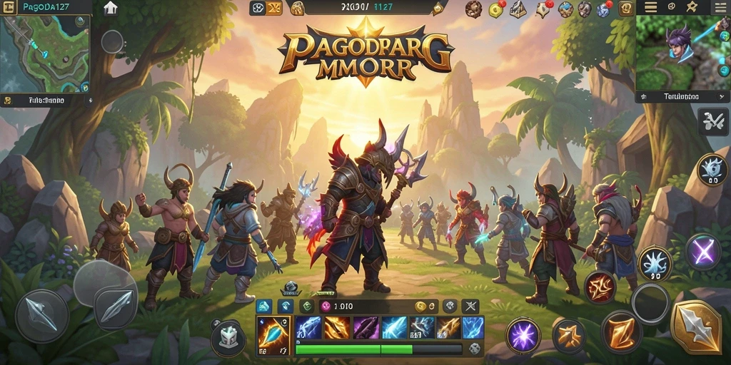 Tampilan screenshot gameplay MMORPG yang mendebarkan dan penuh aksi.