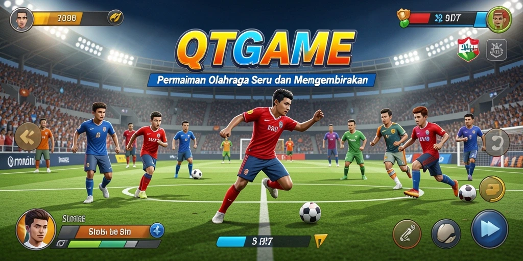 Tampilan menarik dari gameplay QTGAME yang kompetitif.
