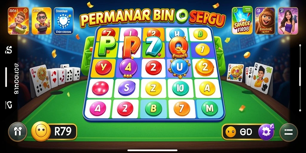 Screenshot gameplay RP79 menampilkan suasana permainan Bingo yang seru.