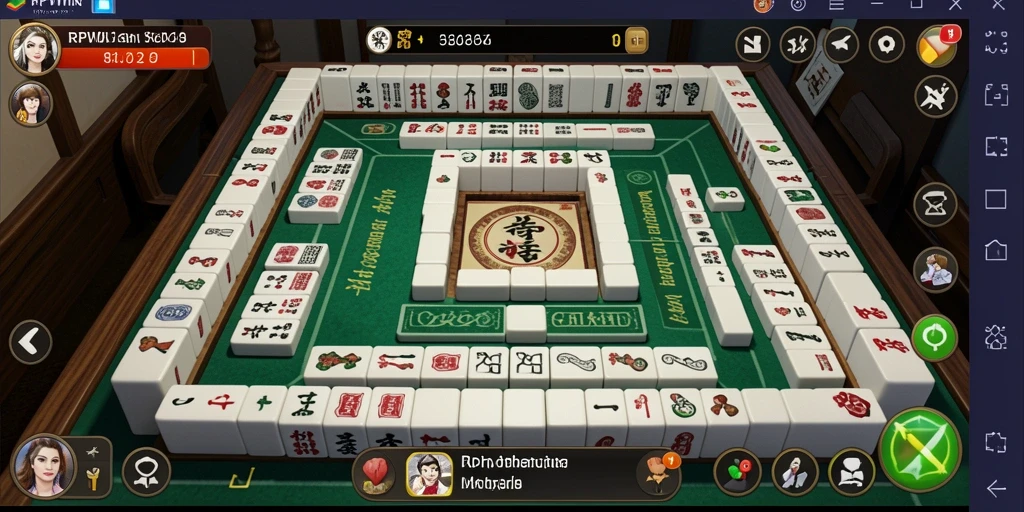 Screenshot gameplay RPWIN menampilkan papan Mahjong yang menarik dan menantang.