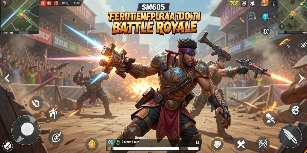 Gameplay seru di SM605 dengan pertempuran Battle Royale.