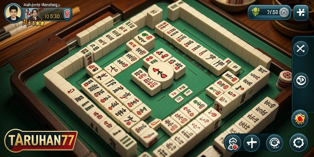 Screenshot gameplay TARUHAN77 menunjukkan keseruan bermain Mahjong.