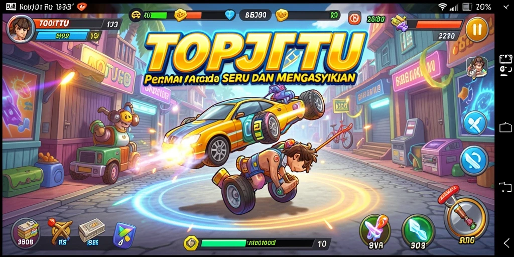 Tangkapan layar gameplay <strong>TOPJITU</strong> yang penuh aksi dan tantangan.